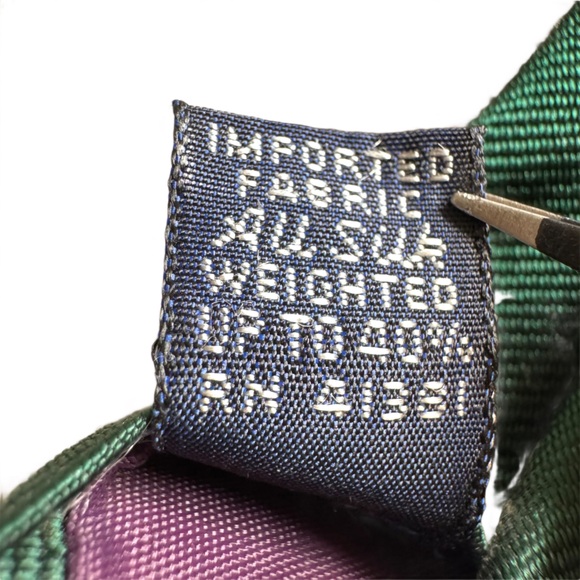 Vintage 90s Polo by Ralph Lauren Green Silk Tie with Embroidered Polo Player - Picture 8 of 10